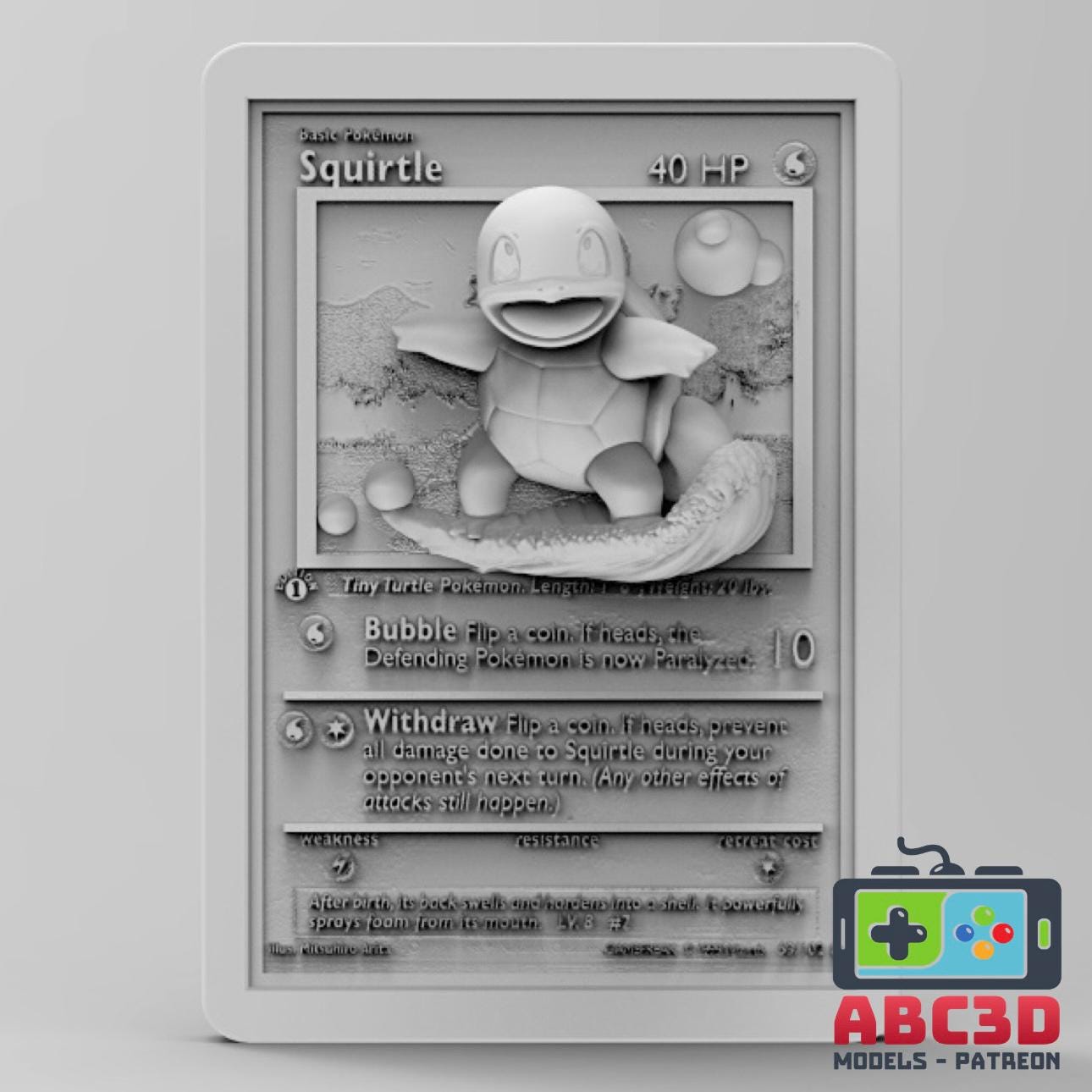 Squirtle - 3D Printed Pokemon Card Wall Hanger | Fan Art | Pokemon TCG Realm3DPrints Squirtle - 3D Printed Pokemon Card Wall Hanger | Fan Art | Pokemon TCG Realm3DPrints