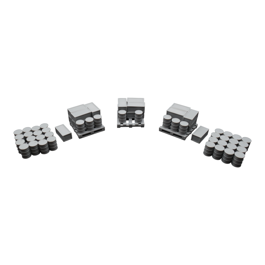 Pallet, Crates and Barrels - 28mm Wargaming Scatter Terrain Scenery Tabletop