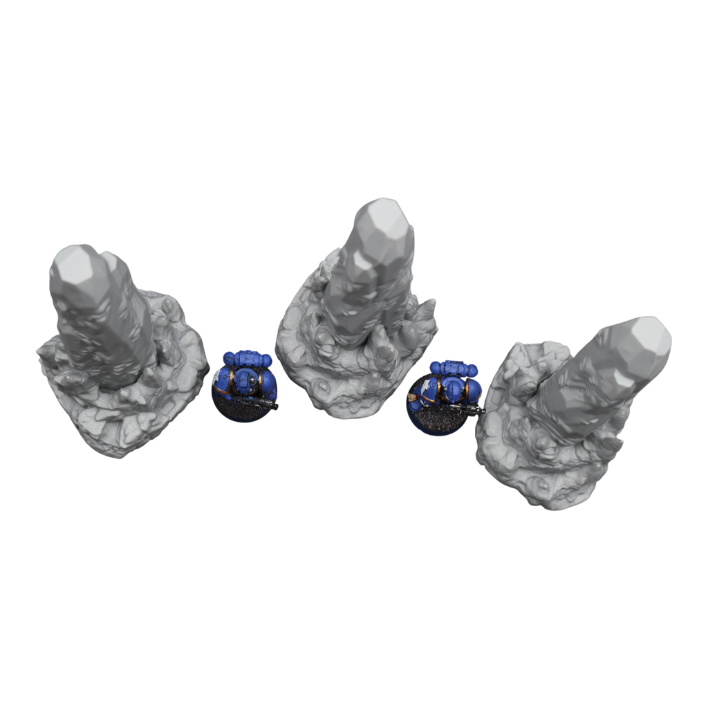 Haunted Rock x3 - 28mm Wargaming Scatter Terrain Scenery Tabletop Miniature