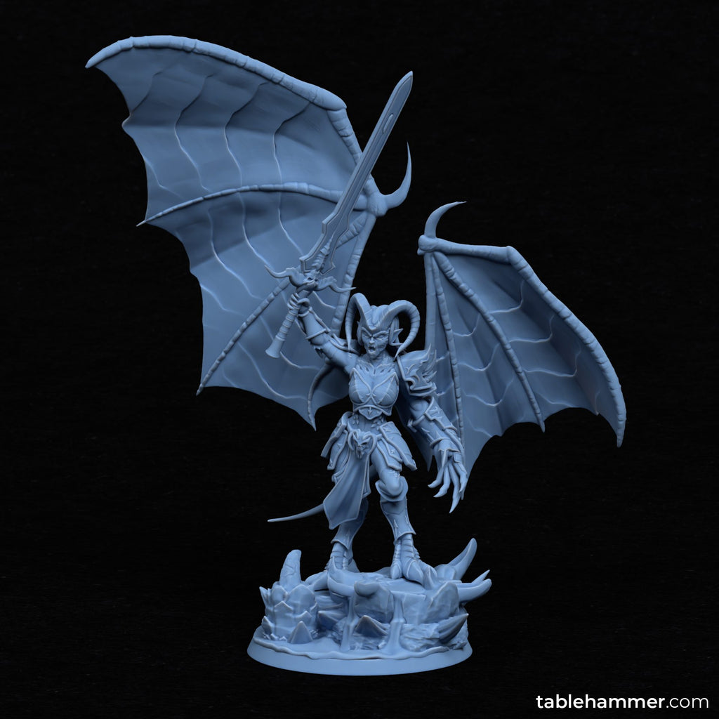 Nyssara the Cursed – Demon Queen of Shadows (60mm Base)