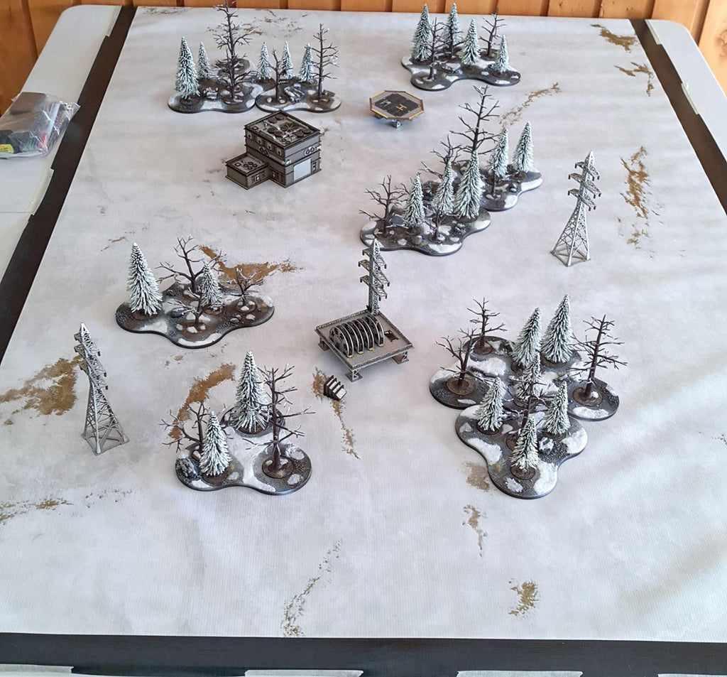 Snow wargaming mat