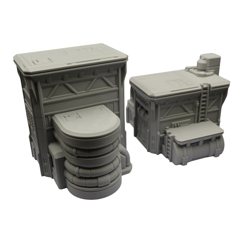 Fuel Station Set - 28mm Wargaming Scatter Terrain Scenery Tabletop Grimdark