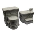 Fuel Station Set - 28mm Wargaming Scatter Terrain Scenery Tabletop Grimdark