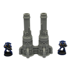 Dual Smokestack - 28mm Wargaming Scatter Terrain Scenery Tabletop Grimdark