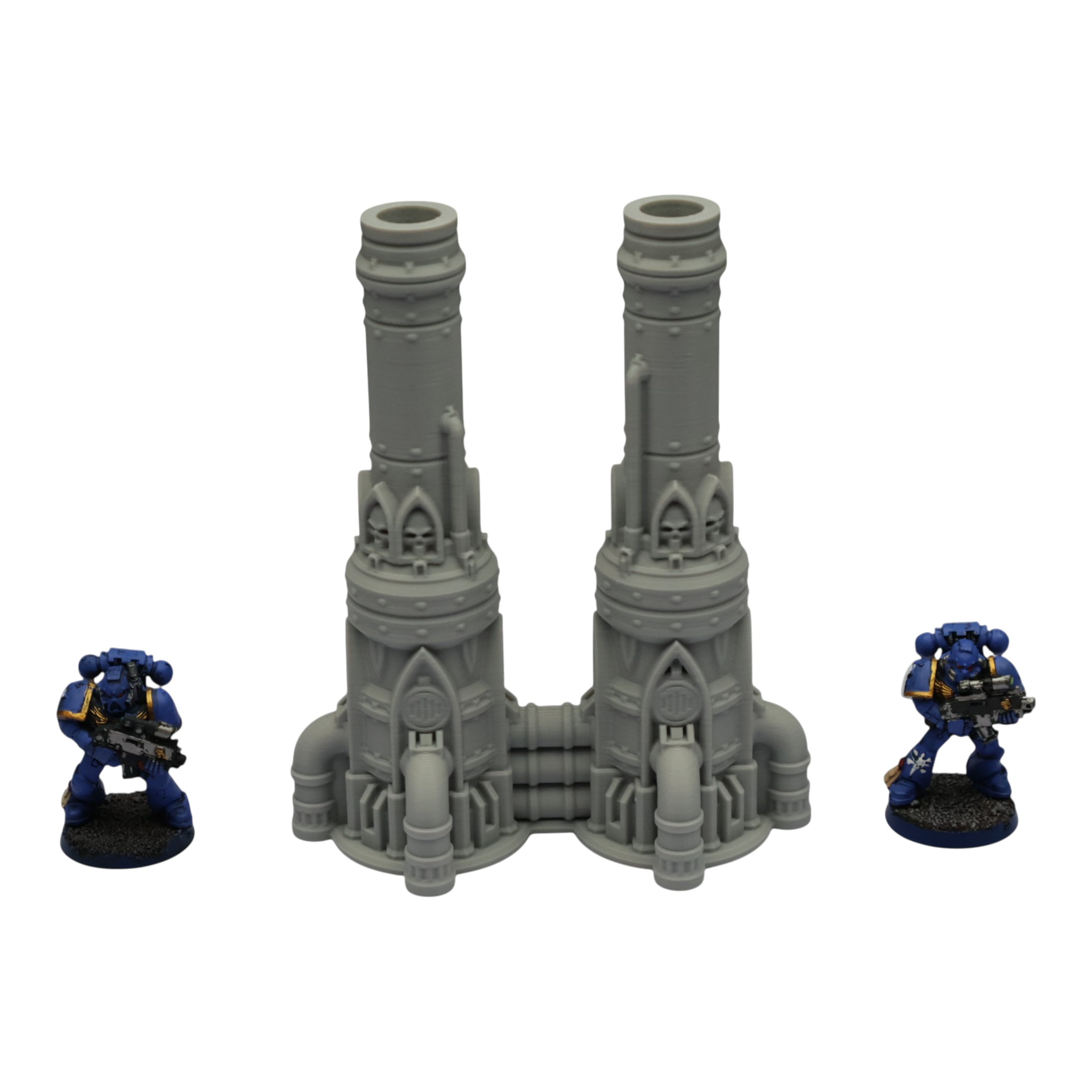 Dual Smokestack - 28mm Wargaming Scatter Terrain Scenery Tabletop Grimdark