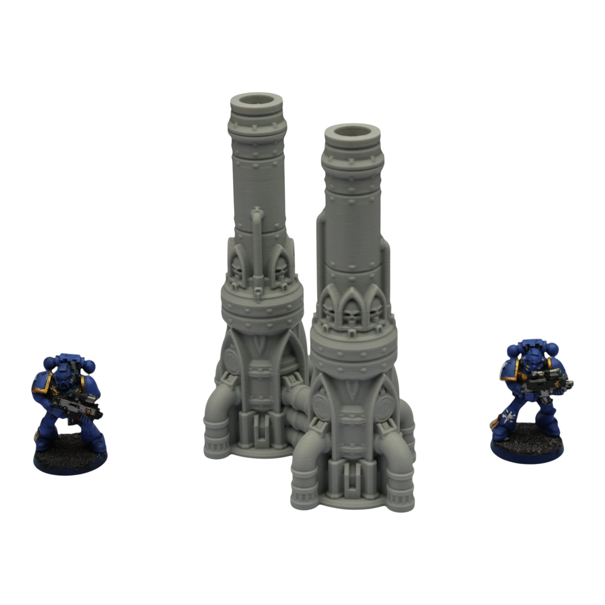 Dual Smokestack - 28mm Wargaming Scatter Terrain Scenery Tabletop Grimdark