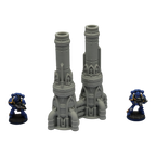 Dual Smokestack - 28mm Wargaming Scatter Terrain Scenery Tabletop Grimdark