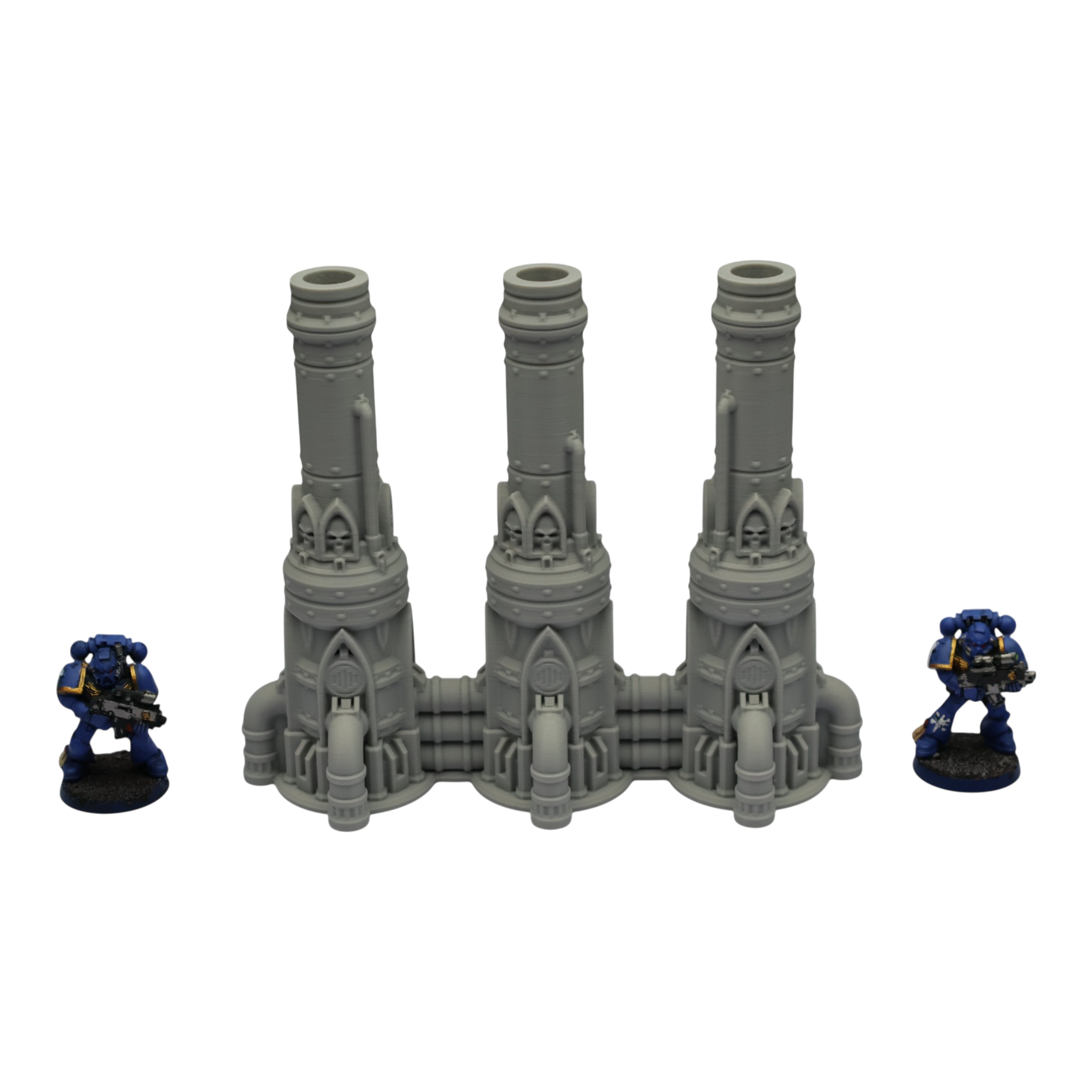 Triple Smokestack - 28mm Wargaming Scatter Terrain Scenery Tabletop Grimdark