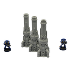 Triple Smokestack - 28mm Wargaming Scatter Terrain Scenery Tabletop Grimdark