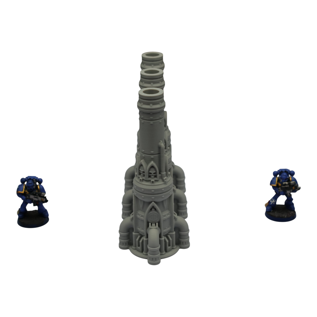 Triple Smokestack - 28mm Wargaming Scatter Terrain Scenery Tabletop Grimdark