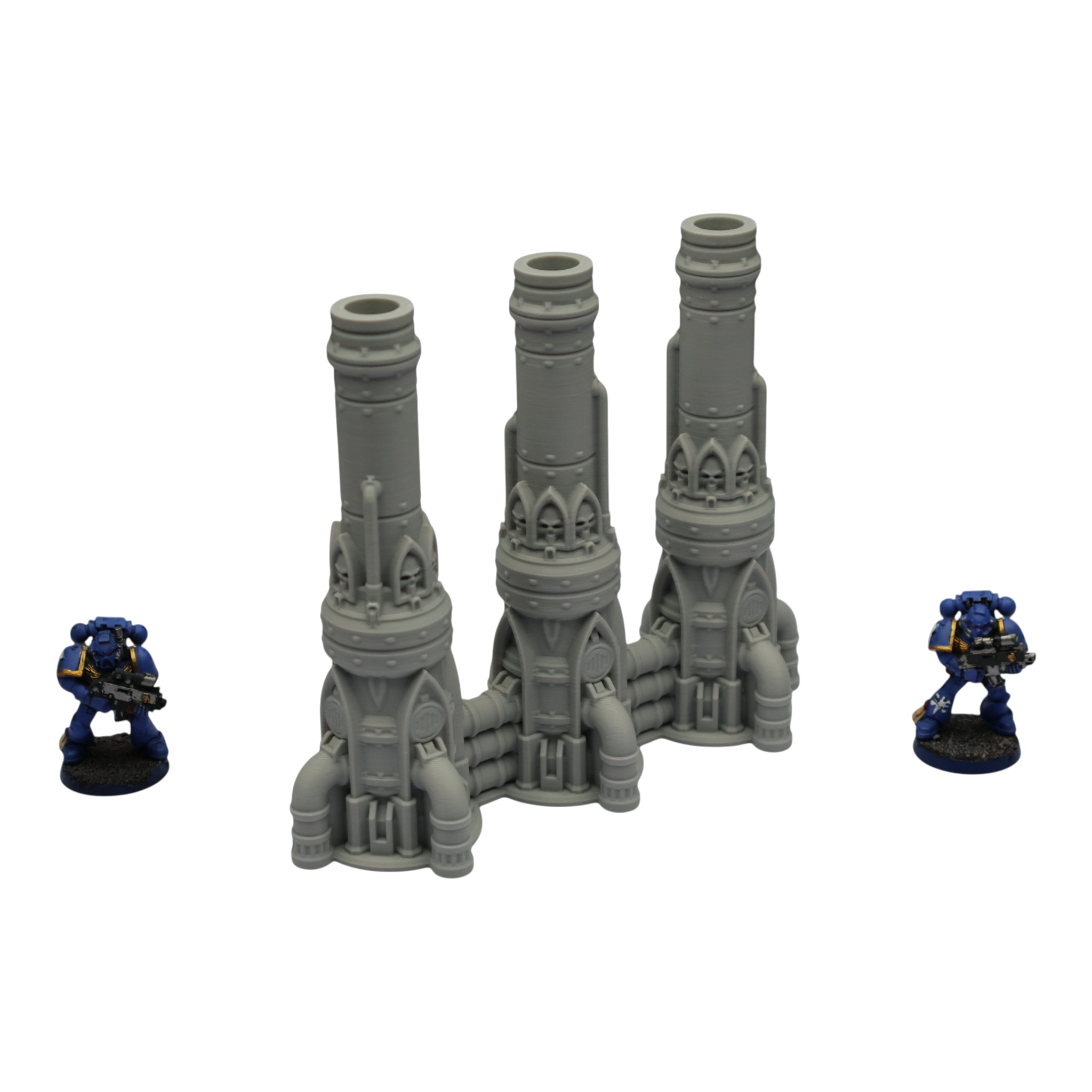 Triple Smokestack - 28mm Wargaming Scatter Terrain Scenery Tabletop Grimdark