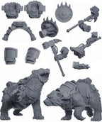 Bear Cavalry Squad | Space Bears | Grimdark Miniature | Tabletop Time