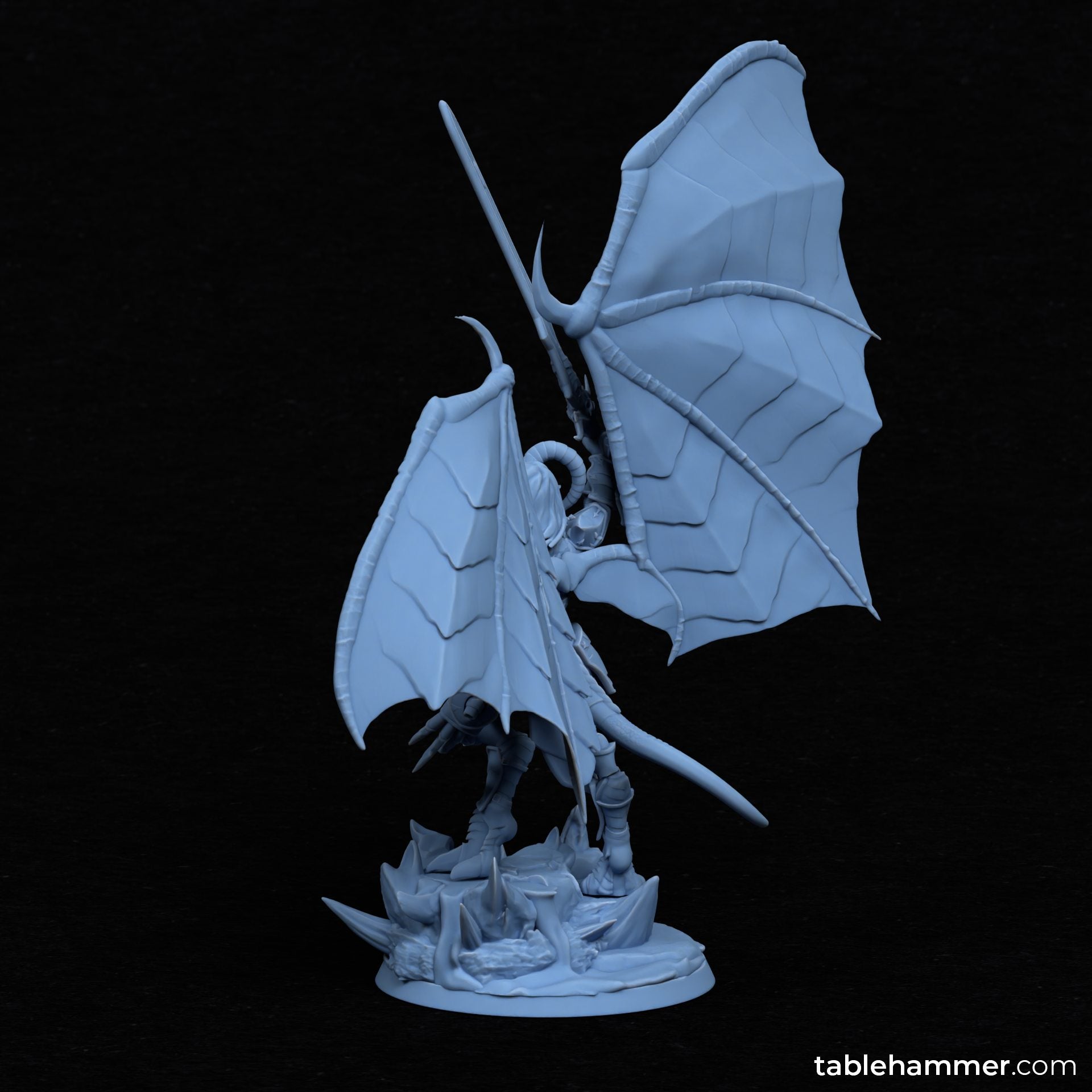 Nyssara the Cursed – Demon Queen of Shadows (60mm Base)