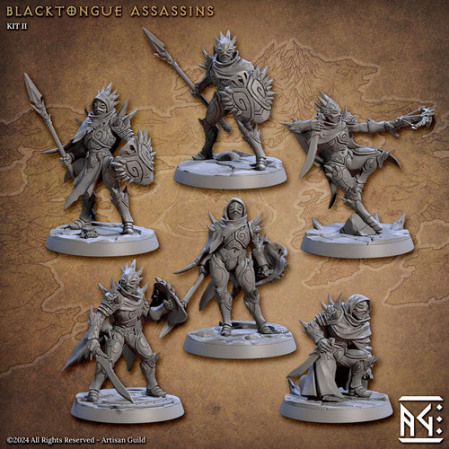 Assassin Miniatures | Blacktongue Assassins | Fantasy D&D Miniature | Artisan Guild