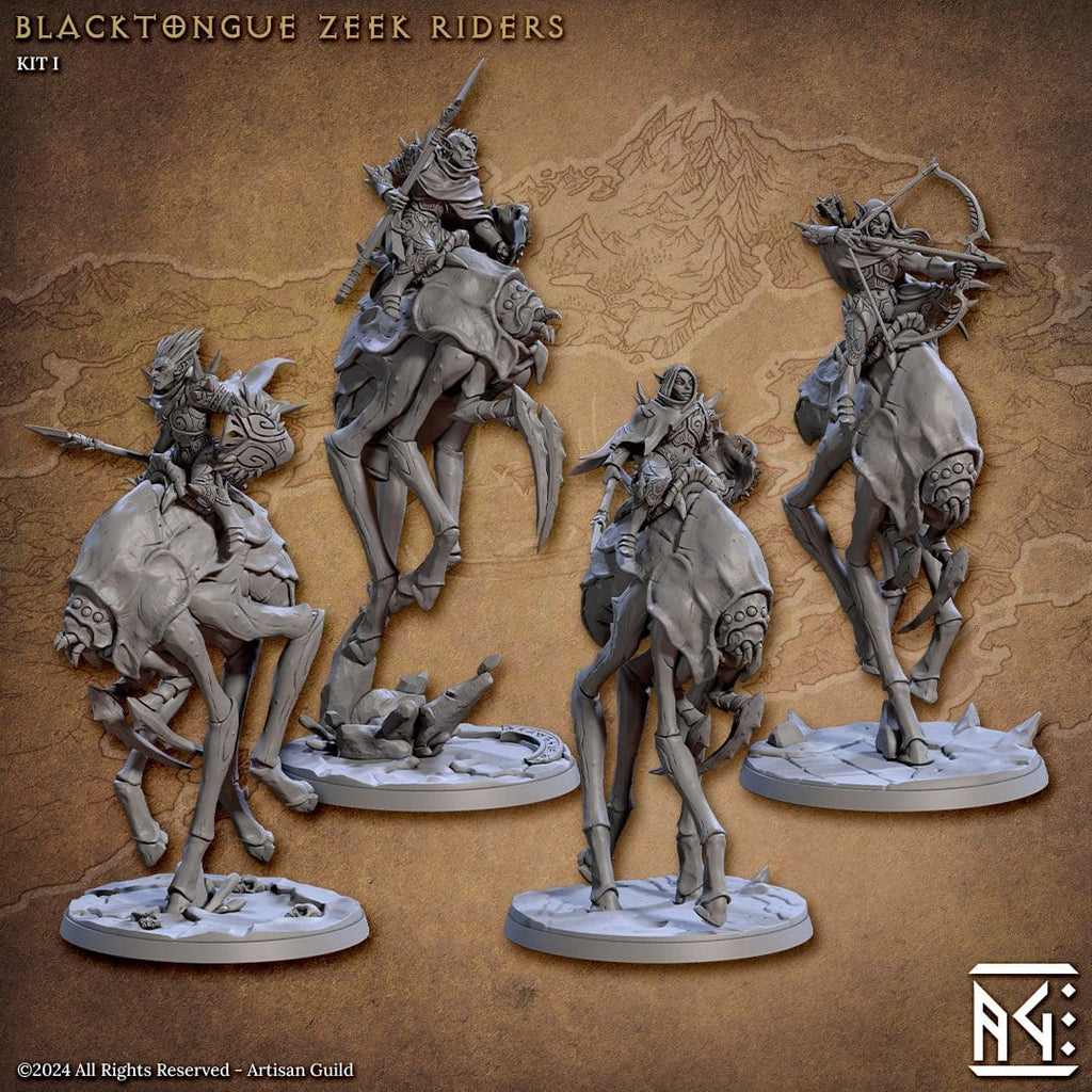 Zeek Rider Miniatures | Blacktongue Assassins | Fantasy D&D Miniature | Artisan Guild
