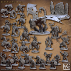 Blackcrag Orcs Miniatures (Full Set) | Fantasy D&D Miniature | Artisan Guild