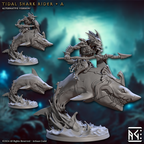 Tidal Shark Rider Cavalry Miniatures | Mirmidons of the Death-Tide | Artisan Guild