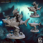 Tidal Shark Rider Cavalry Miniatures | Mirmidons of the Death-Tide | Artisan Guild
