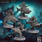 Tidal Shark Rider Cavalry Miniatures | Mirmidons of the Death-Tide | Artisan Guild