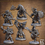 Blackcrag Orcs Miniatures (Full Set) | Fantasy D&D Miniature | Artisan Guild