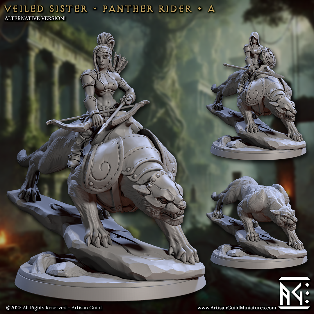 Panther Rider Miniatures | Veiled Sisterhood | Artisan Guild