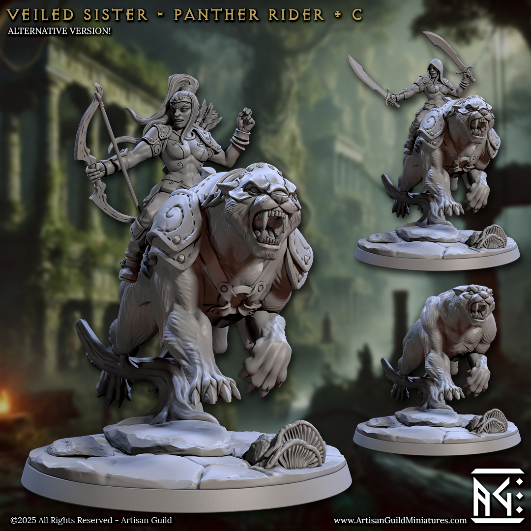 Panther Rider Miniatures | Veiled Sisterhood | Artisan Guild