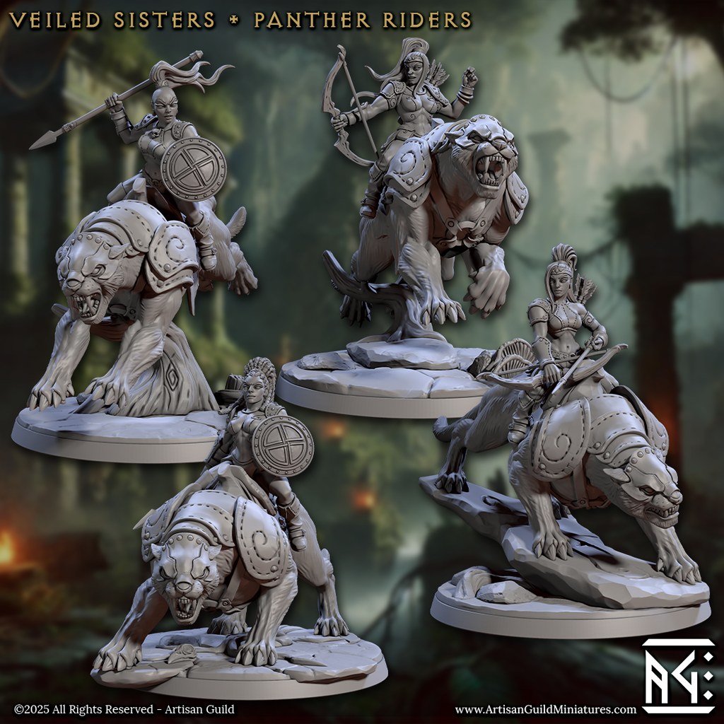 Panther Rider Miniatures | Veiled Sisterhood | Artisan Guild