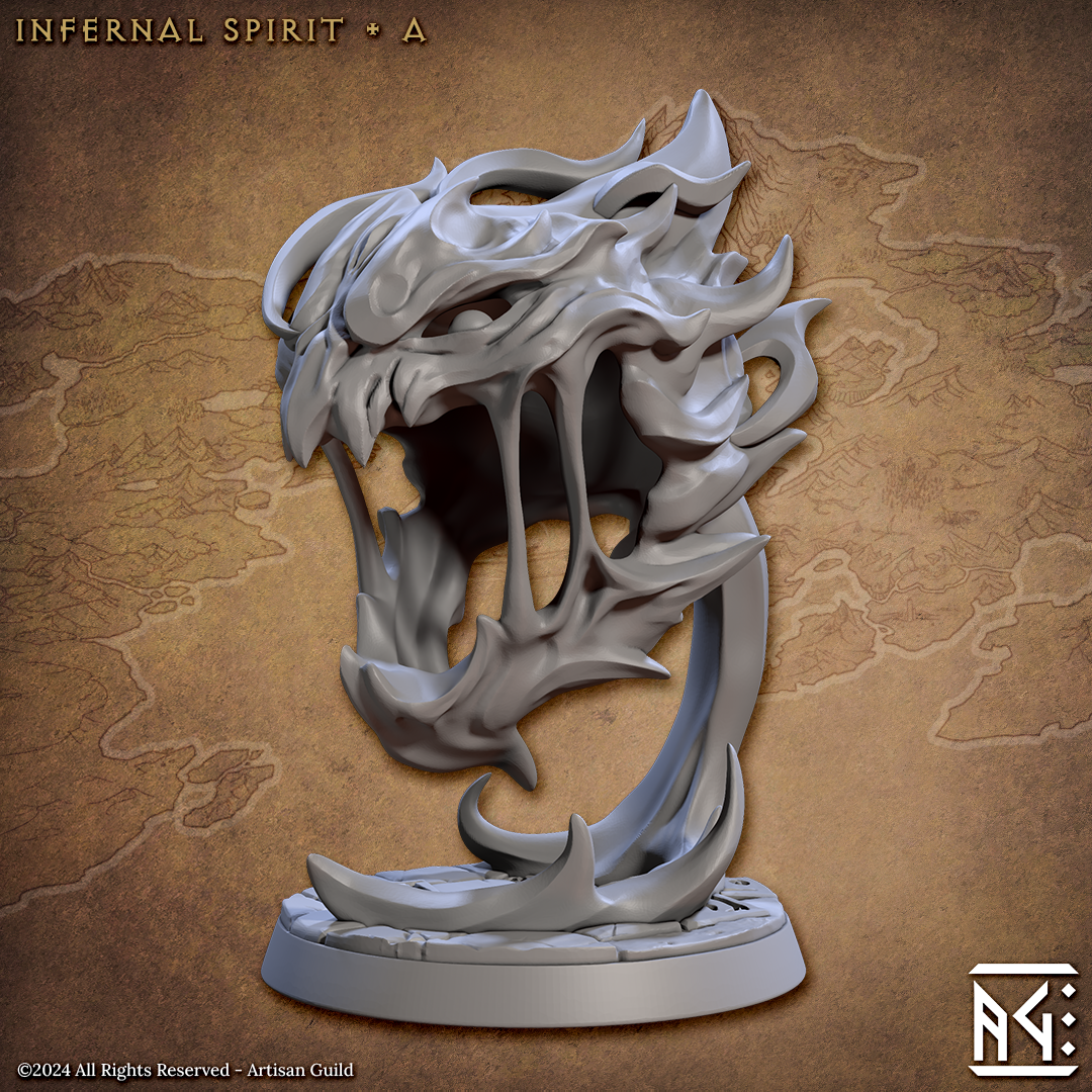 Infernal Spirit Elemental Miniatures | Temple of Ifrit | Artisan Guild