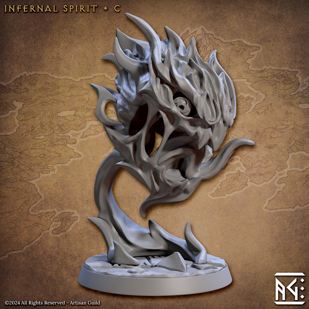 Infernal Spirit Elemental Miniatures | Temple of Ifrit | Artisan Guild
