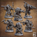 Jadeshell Turtlekin Miniatures (Full Set) | Fantasy D&D Miniature | Artisan Guild