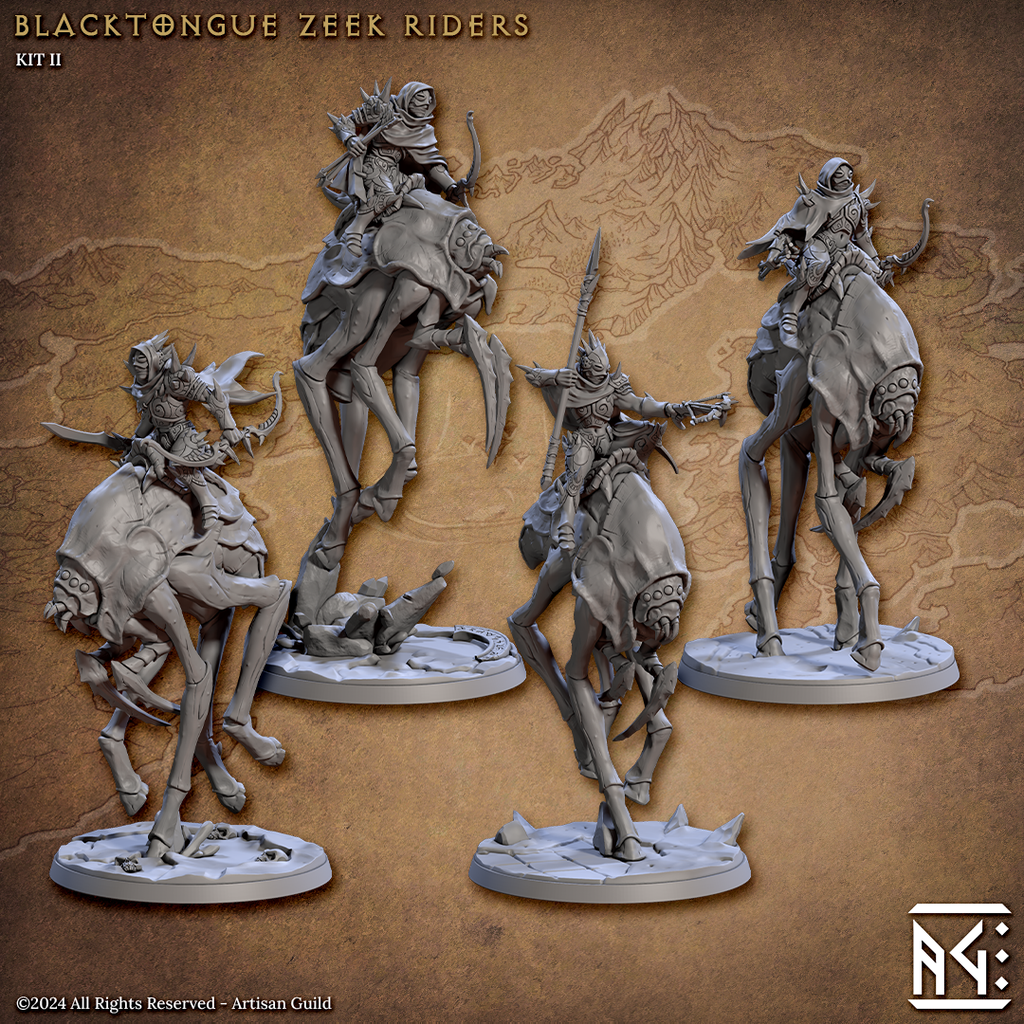 Blacktongue Assassins Miniatures (Full Set) | Fantasy D&D Miniature | Artisan Guild