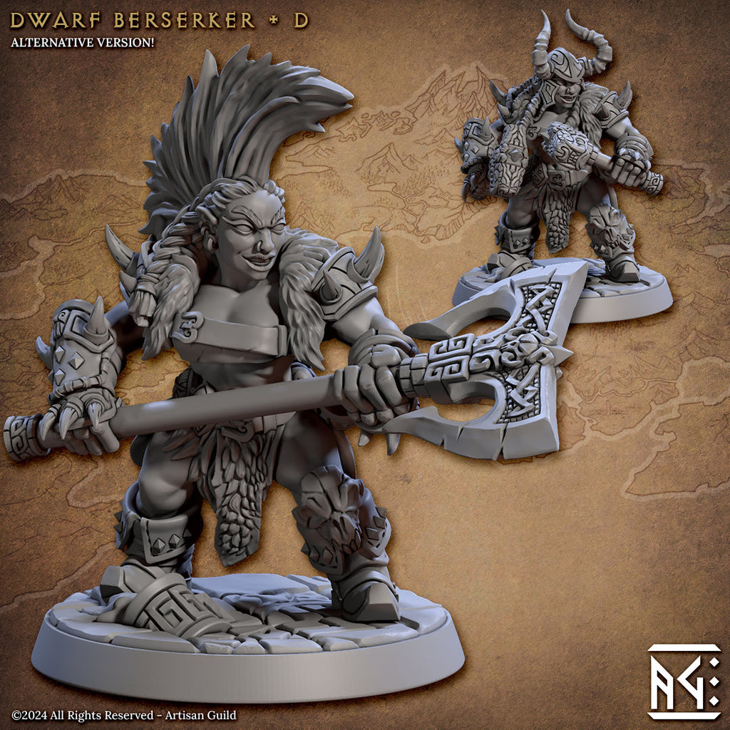 Dwarven Berserker Miniatures | The Quest For Goldvein | Artisan Guild