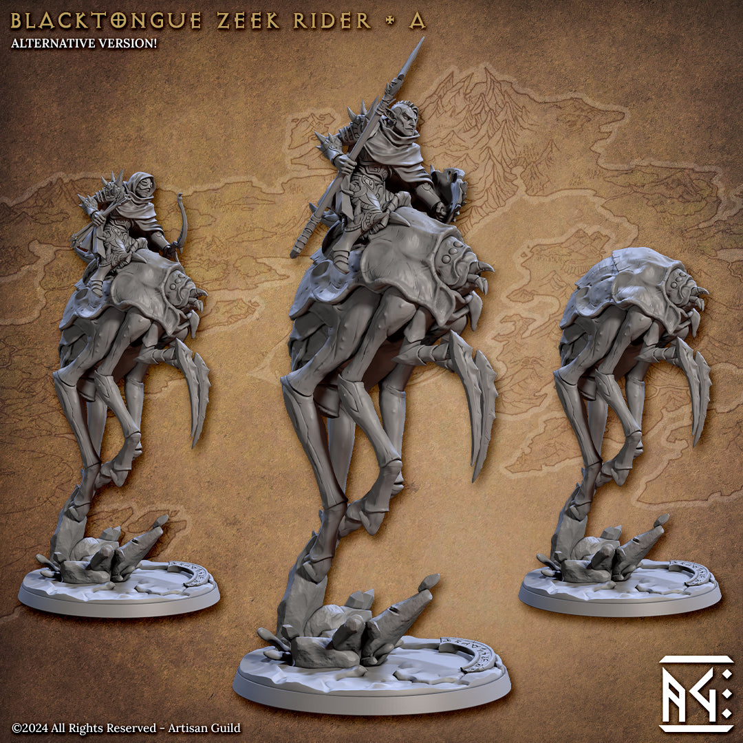 Zeek Rider Miniatures | Blacktongue Assassins | Fantasy D&D Miniature | Artisan Guild
