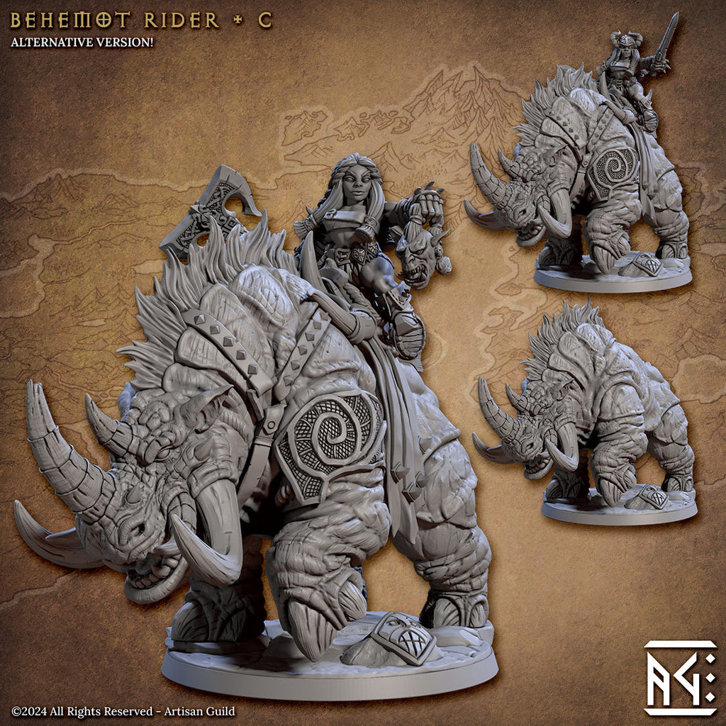Behemot Rider Miniatures | The Quest For Goldvein | Artisan Guild