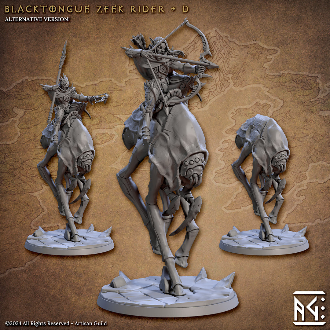 Zeek Rider Miniatures | Blacktongue Assassins | Fantasy D&D Miniature | Artisan Guild
