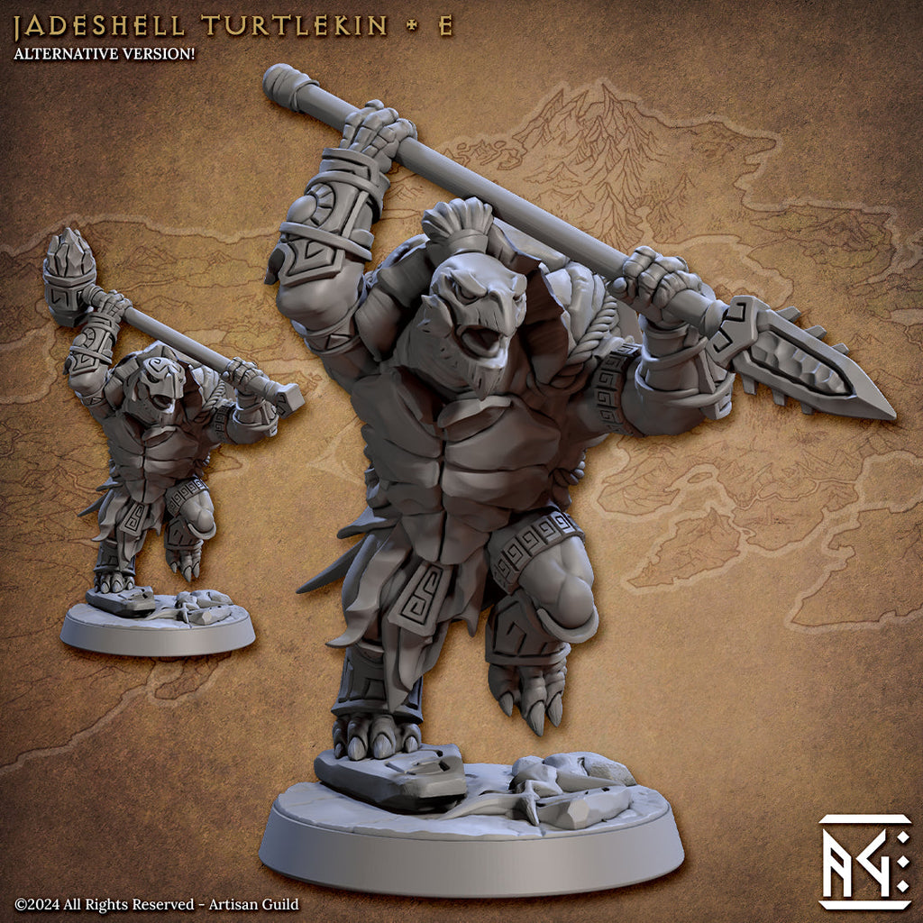 Turtlekin Tortle Turtlekin Miniatures | Jadeshell Turtlekin | Fantasy D&D Miniat ...