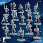 At Ease Trencher Infantry Miniatures | Imperial Soldiers | Grimdark Proxy Miniature | Ghamak