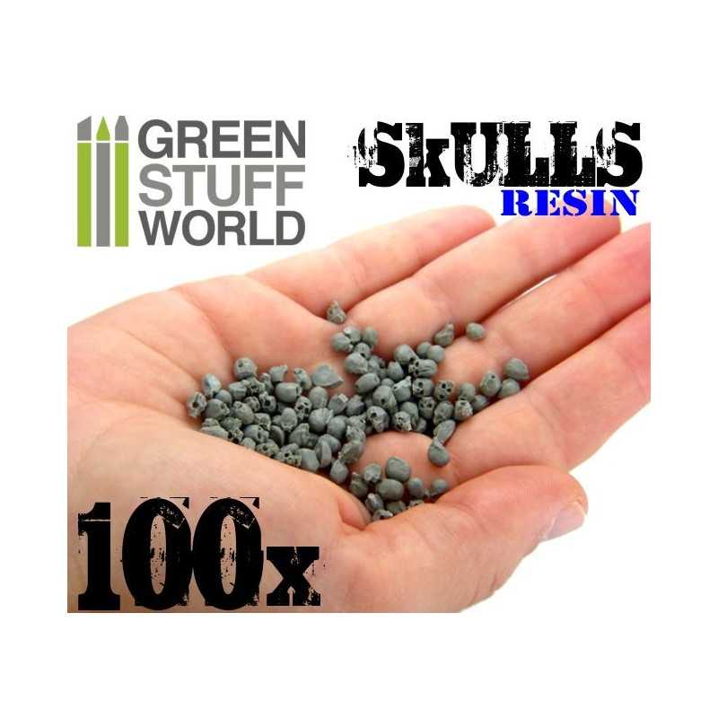 Green Stuff World 100x Resin Skulls