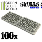 Green Stuff World 100x Resin Skulls