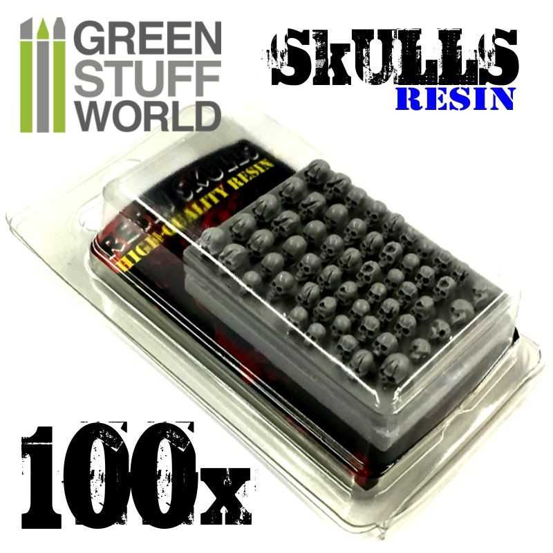 Green Stuff World 100x Resin Skulls