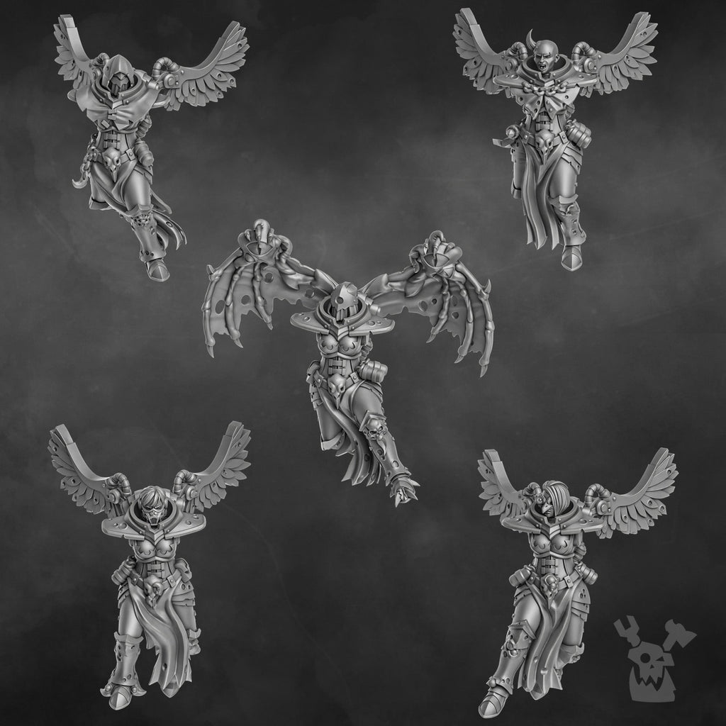 Blightshield Airborne Witch Miniatures | Grimdark Proxy Miniature | DakkaDakka