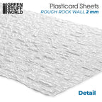 Green Stuff World: Textured Styrene Plasticard Sheet - Rock Wall Rough