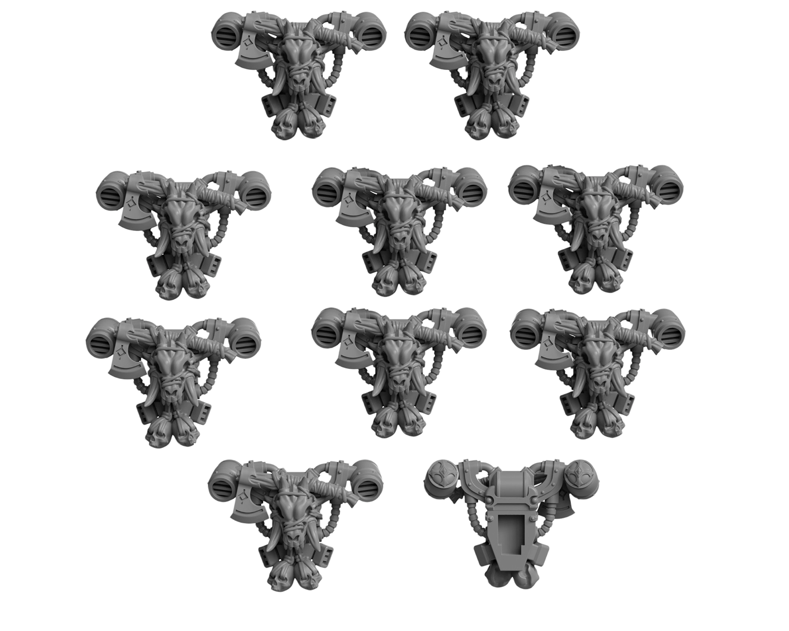 Backpacks Pack 2 Primal Hounds Conversion Bits For 28mm 32mm Sci-fi Space Knights