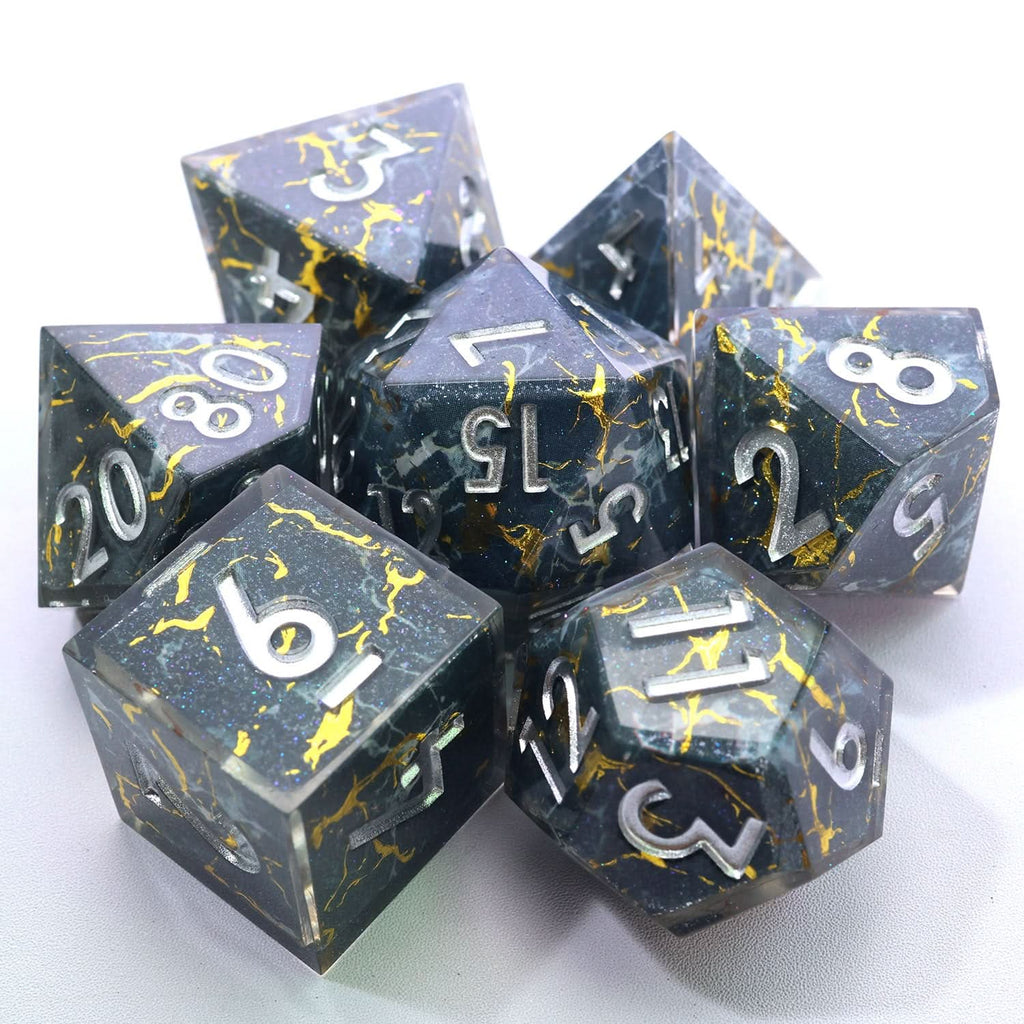 Gilded Void | Art Core Dice | 7 Piece Set