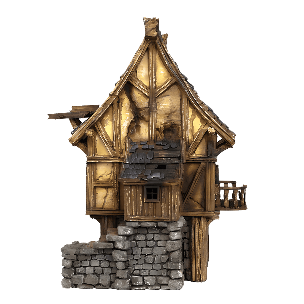 Ruined Medieval House F - 28mm DND/Wargame/RPG Terrain