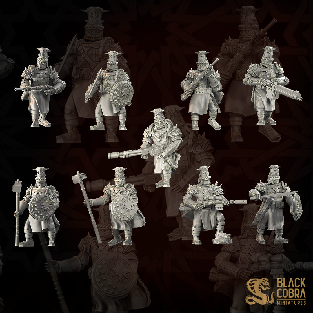 Iron Trencher Elite Guard Miniatures | Trench Grimdark | Black Cobra Miniatures