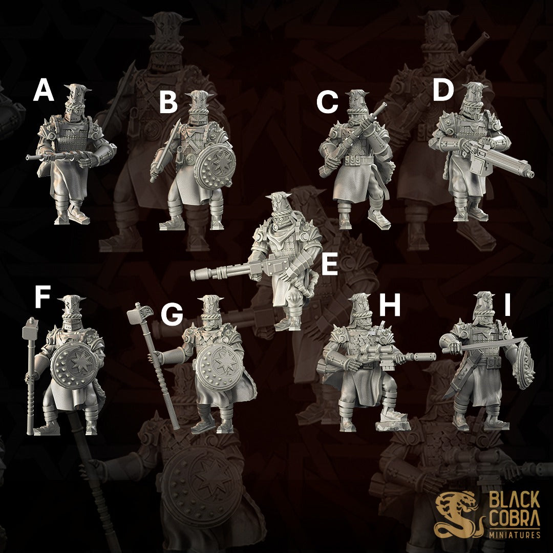 Iron Trencher Elite Guard Miniatures | Trench Grimdark | Black Cobra Miniatures