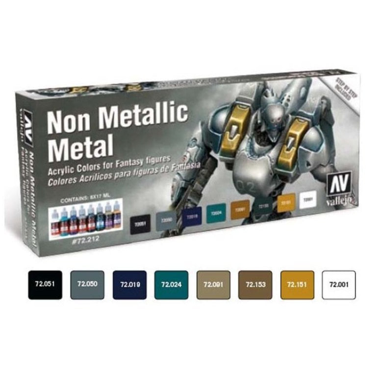 Vallejo Game Color Set - Non Metallic Metal (x8)