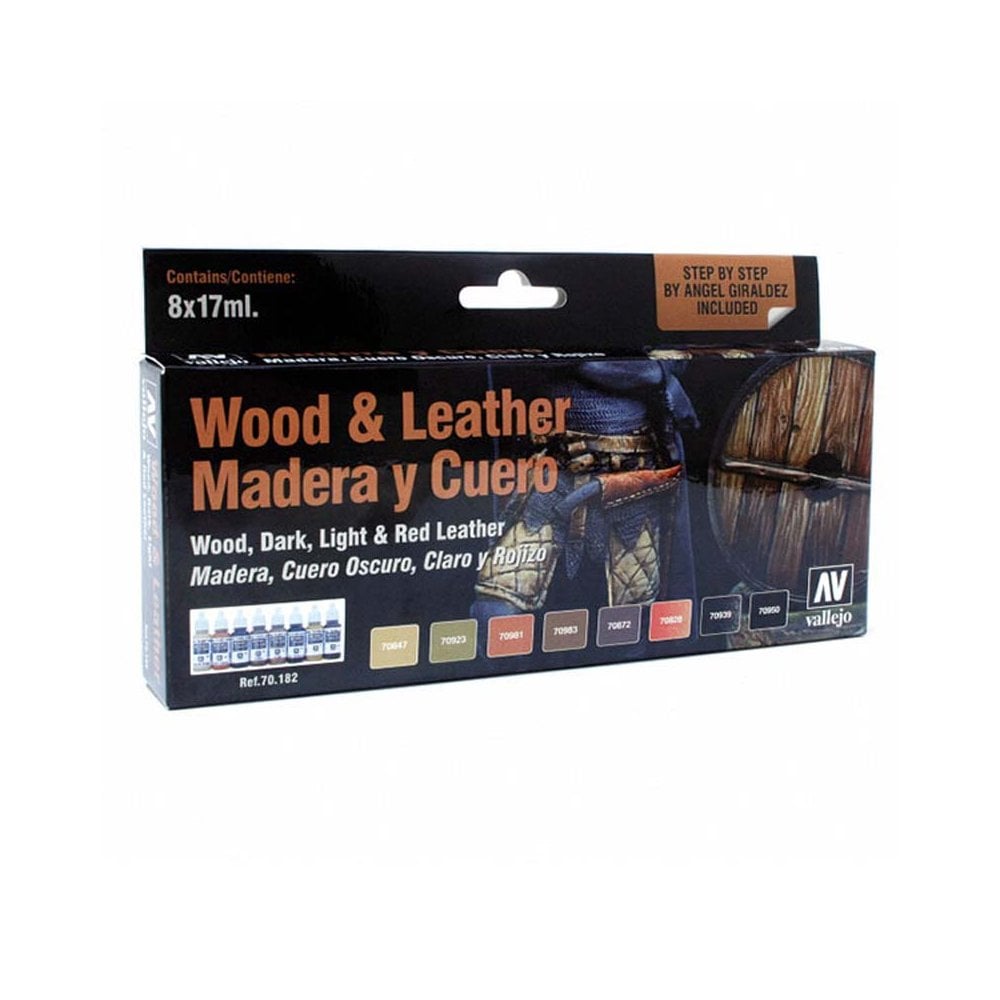 Vallejo Model Color Set - Wood & Leather (x8)