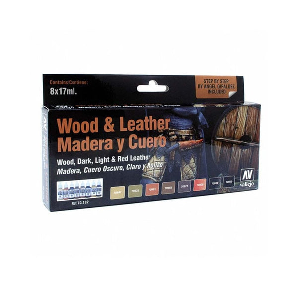 Vallejo Model Color Set - Wood & Leather (x8)